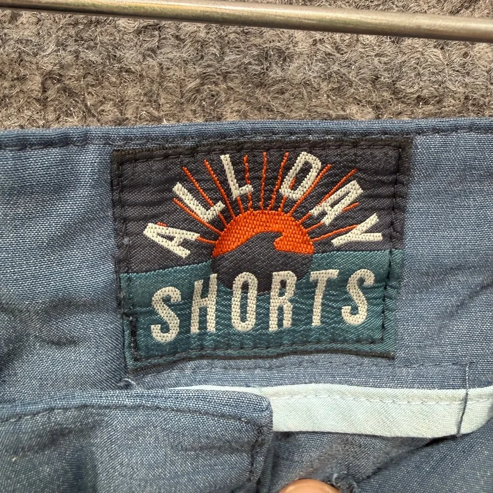Faherty All Day Shorts Men 38 Blue Stretch Hybrid Boardshorts Swim Trunks Casual